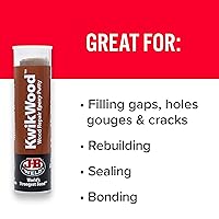 Vista 3 de Masilla Epoxi Putty de J-B Weld KwikWood para reparar madera, 1 oz, Beige, 8257