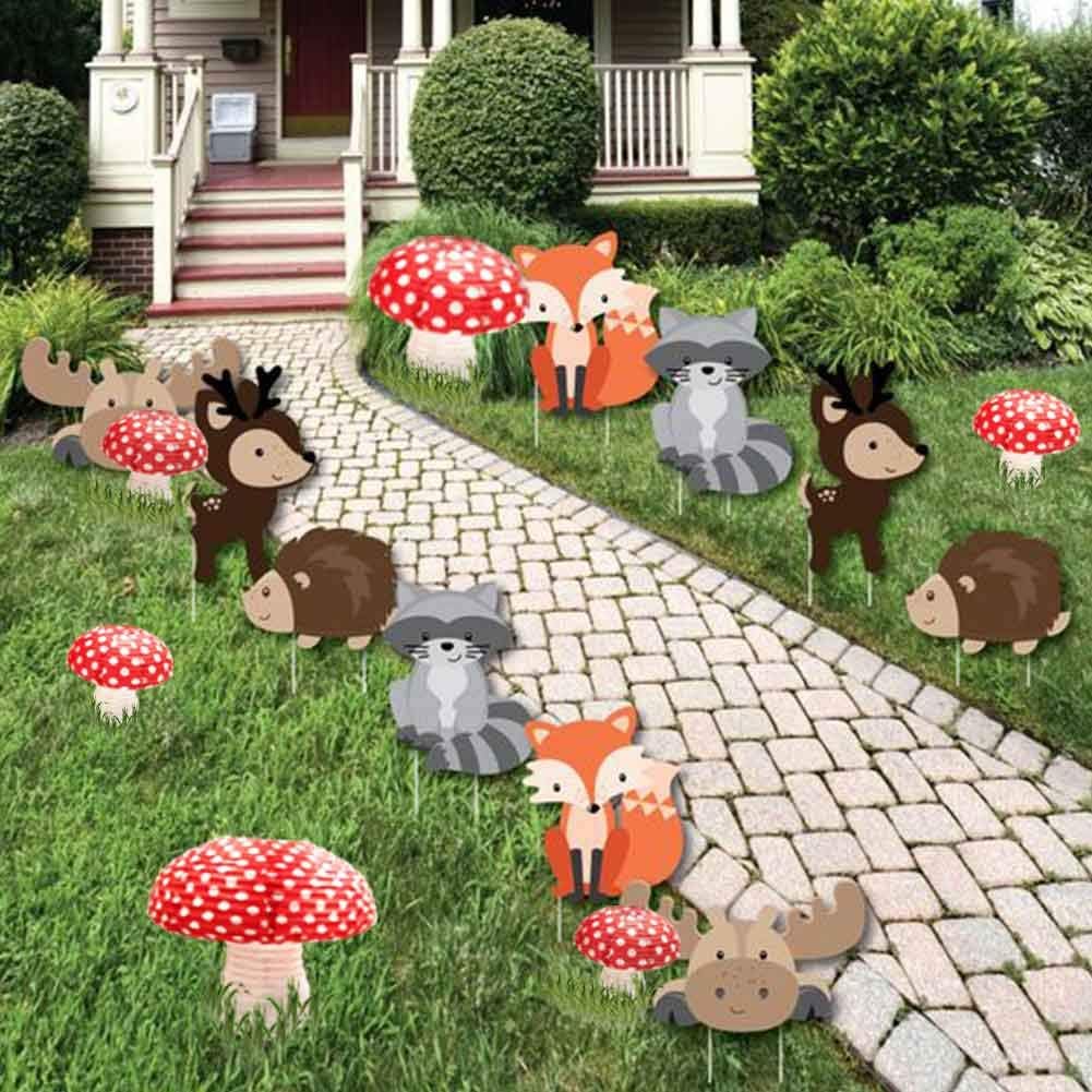 9PCS 14" Large Mushroom Lanterns for Party Decorations Kids Birthday Baby Shower Wedding Wonderland Party Décor Hanging Ornaments Mushroom Party Supplies (Red, 3 Large 6 Middle)