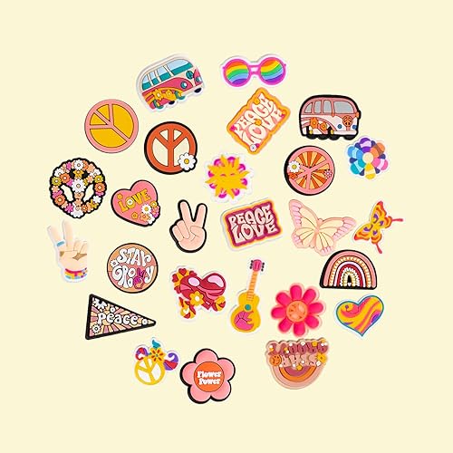 Miniatura 6 de Dijes de decoración hippie, regalo retro bohemio para niñas, niños, adolescentes, mujeres y adultos