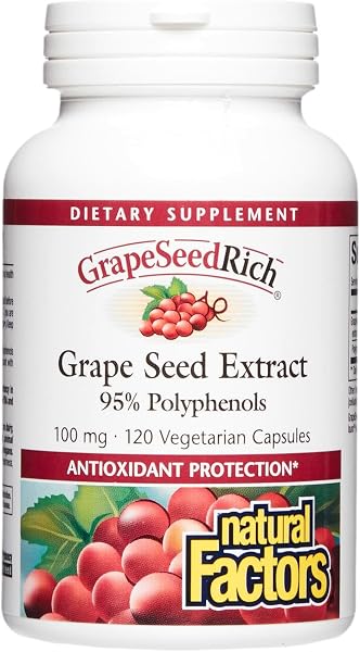 Natural Factors GrapeSeedRich Grape Seed Extract 120 Capsules