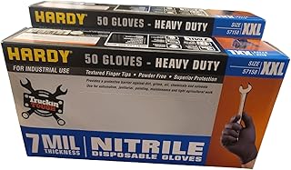 Hardy 7 mil Nitrile Powder Free Gloves 50 Pc (XX-Large) - 2 BOXES