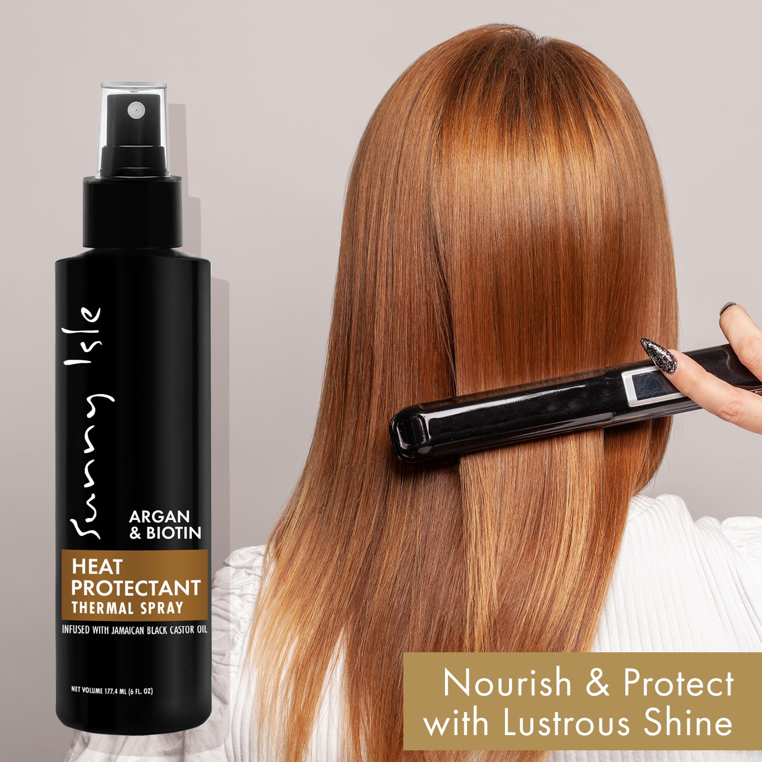 Sunny Isle Argan & Biotin Heat Protectant Spray 6oz