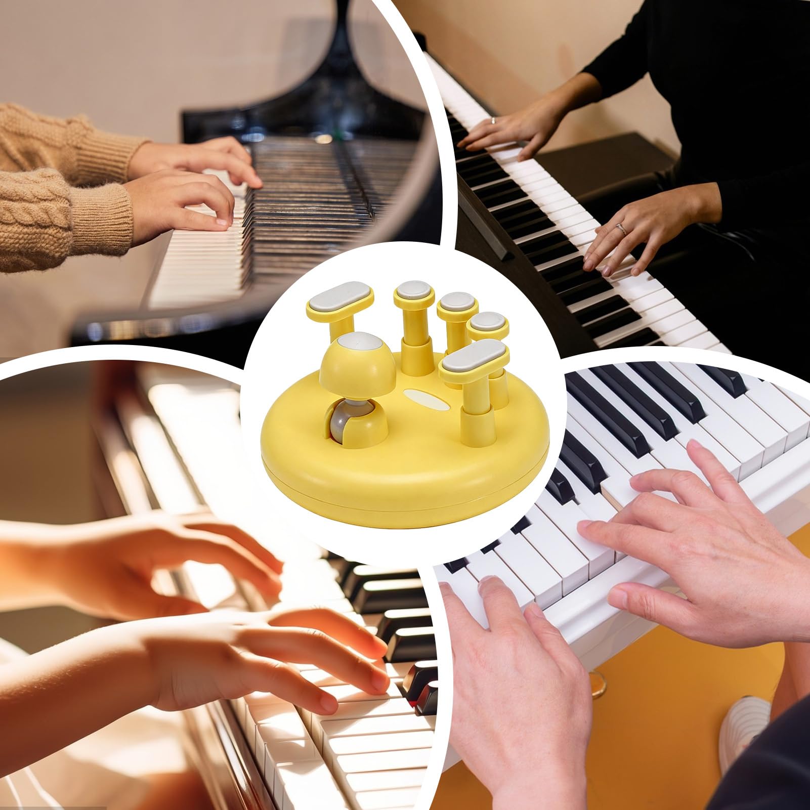 Ejercitador de Mano para Guitarra - Corrección Para La Presión De Los Dedos - Ejercitador Con Agarre Manual,para Lecciones de Música, Práctica en Hogar, Aula o Escuela