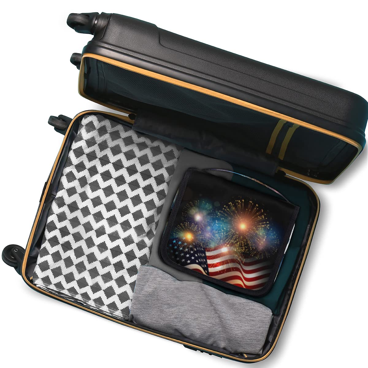 Amerykańska podróżna kosmetyczka American Memorial Day Wash Pouch Bag Unisex Wiszące przybory toaletowe Kosmetyczka Organizer do makijażu, wielobarwny, Jeden rozmiar