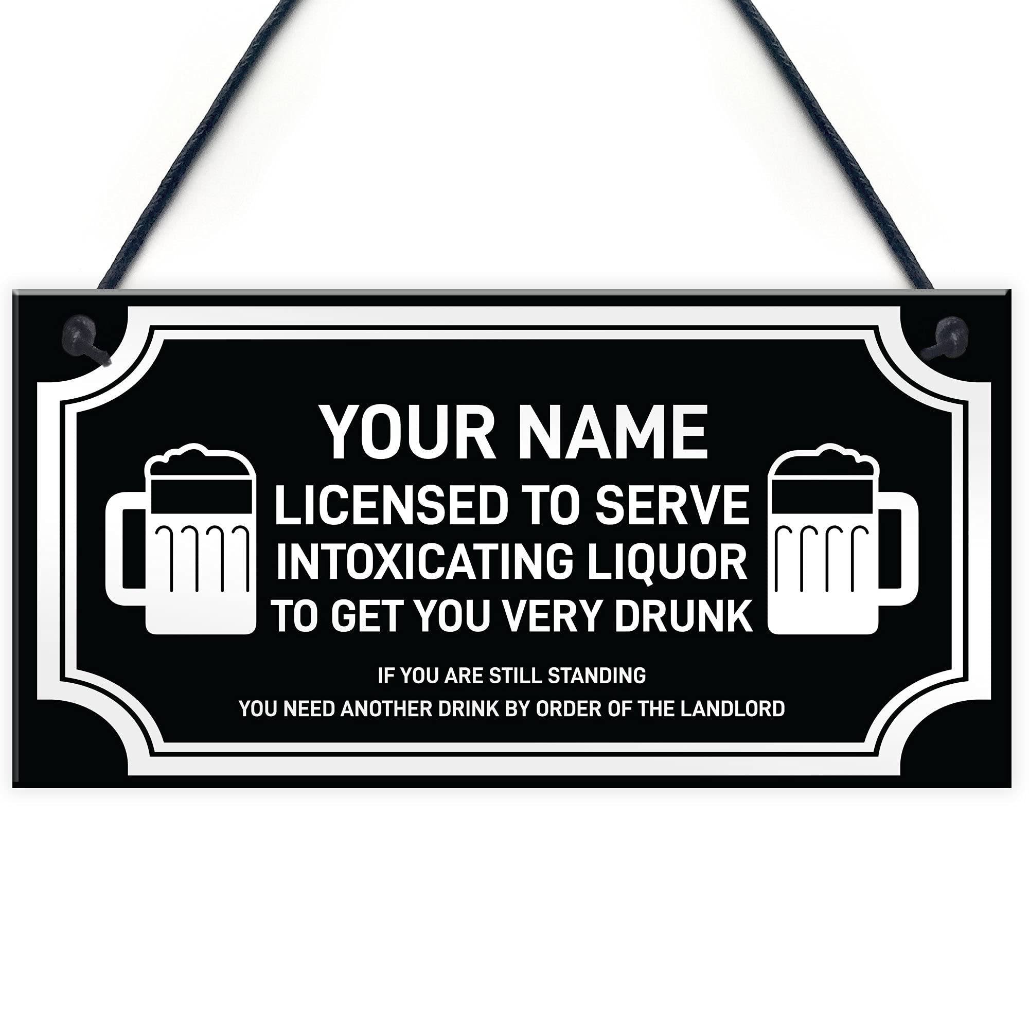 Personalised Novelty Bar Sign Licensed Home Bar Man Cave Pub Sign Gift For Men