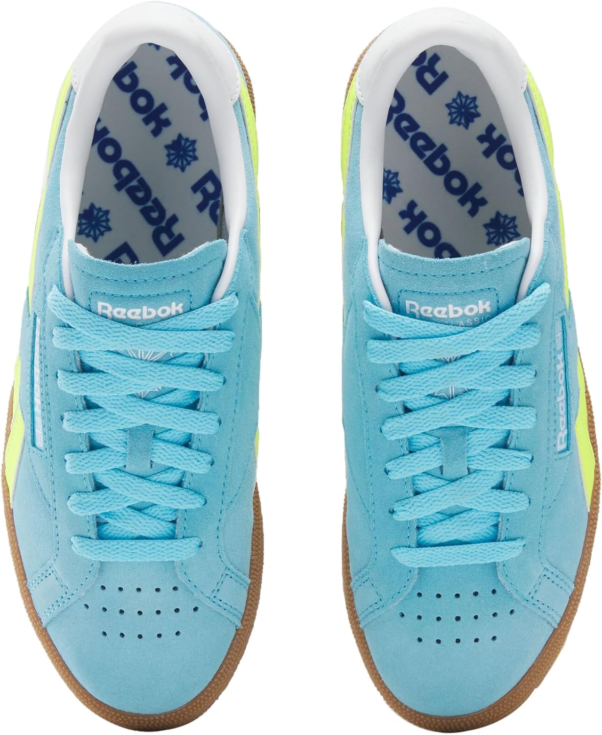 Reebok Unisex Club C Grounds Uk Trainers, Digital Blue Solar Acid Yellow Gum, 10.5 US - Image 3