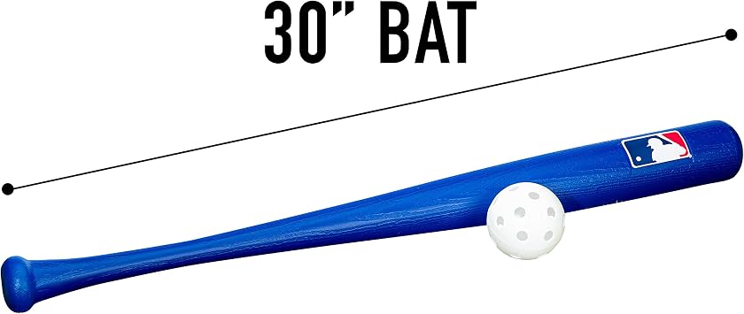 Franklin Sports MLB 30 Authentic Plastic Bat and Ball Set, 30 inch/10 oz