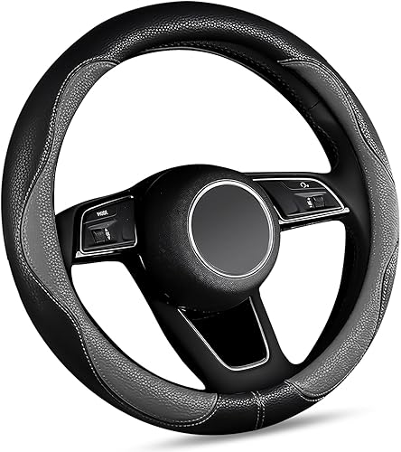 Miniatura 8 de Funda para volante, antideslizante, transpirable, cómoda, de piel sintética, accesorios de automóvil lindos para mujeres y niñas, protector