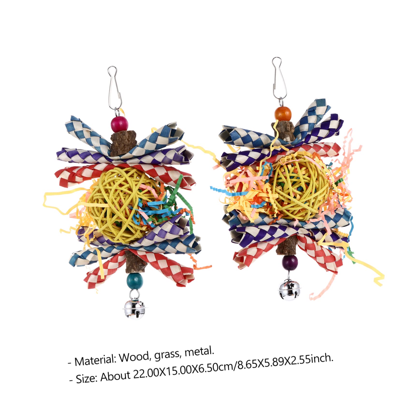 YARNOW 2 Pz giocattolo pappagallo accessori per uccelli per gabbie giocattolo di attività del pappagallo giochi per pappagalli giochi pappagalli giocattoli mordace di legno