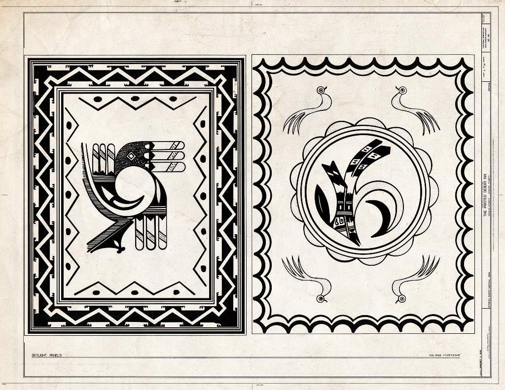 Historic Pictoric : Blueprint HABS ARIZ,1-NAVA.V,1- (Sheet 11 of 12) - Painted Desert Inn, Navajo, Apache County, AZ 24in x 18in