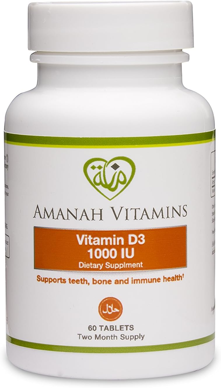Vitamin D3 1000 IU - Halal Vitamins - 60 Tablets