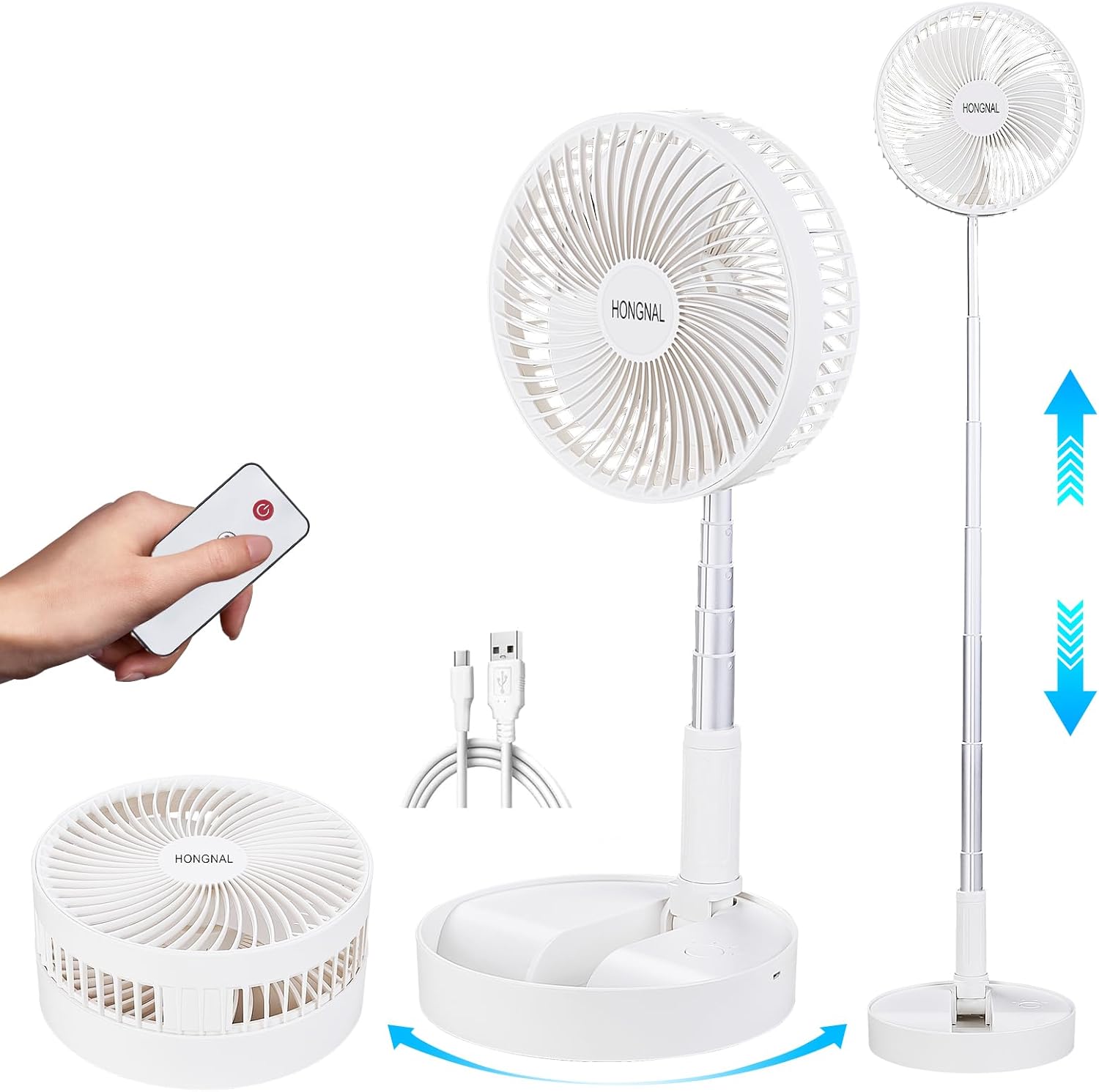 HONGNAL foldable portable floor mounted desktop fan