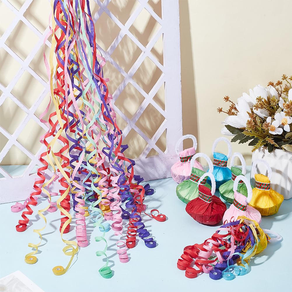 UNICRAFTALE Paquete de 30 serpentinas coloridas sin ensuciar, confeti, hechas a mano, para bodas, fiestas, celebraciones, Año Nuevo, apertura, cumpleaños, jubilación, fiesta, decoración
