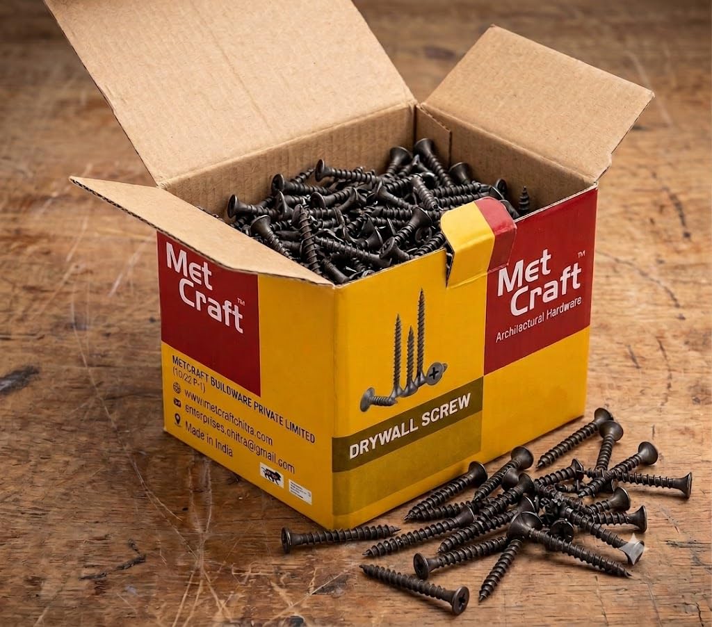 Met Craft Black Oxide Finish Phillips Drive Dry Wall Screws for Fixing Wood, Plywood, Pasterboards - 19 mm, Pack of 1000 Pcs Framing Nail (0.75 Inch,Black)-picture-11