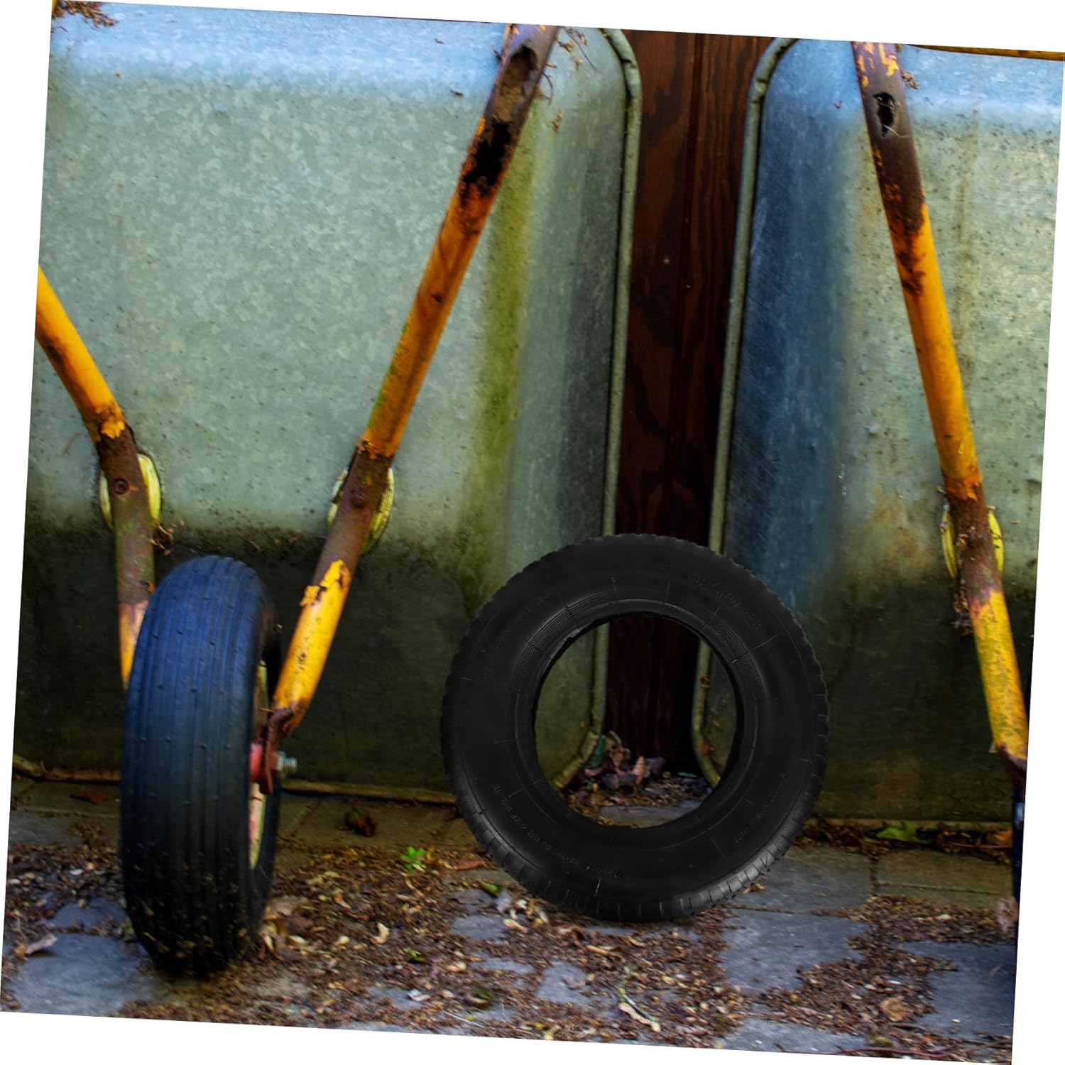 VICASKY Electric Scooter Tire and Inner Tube Set for Garden Carts and Wheelbarrows Straight Valve Rubber Material Easy to Install Compatible with Electric Vehicles