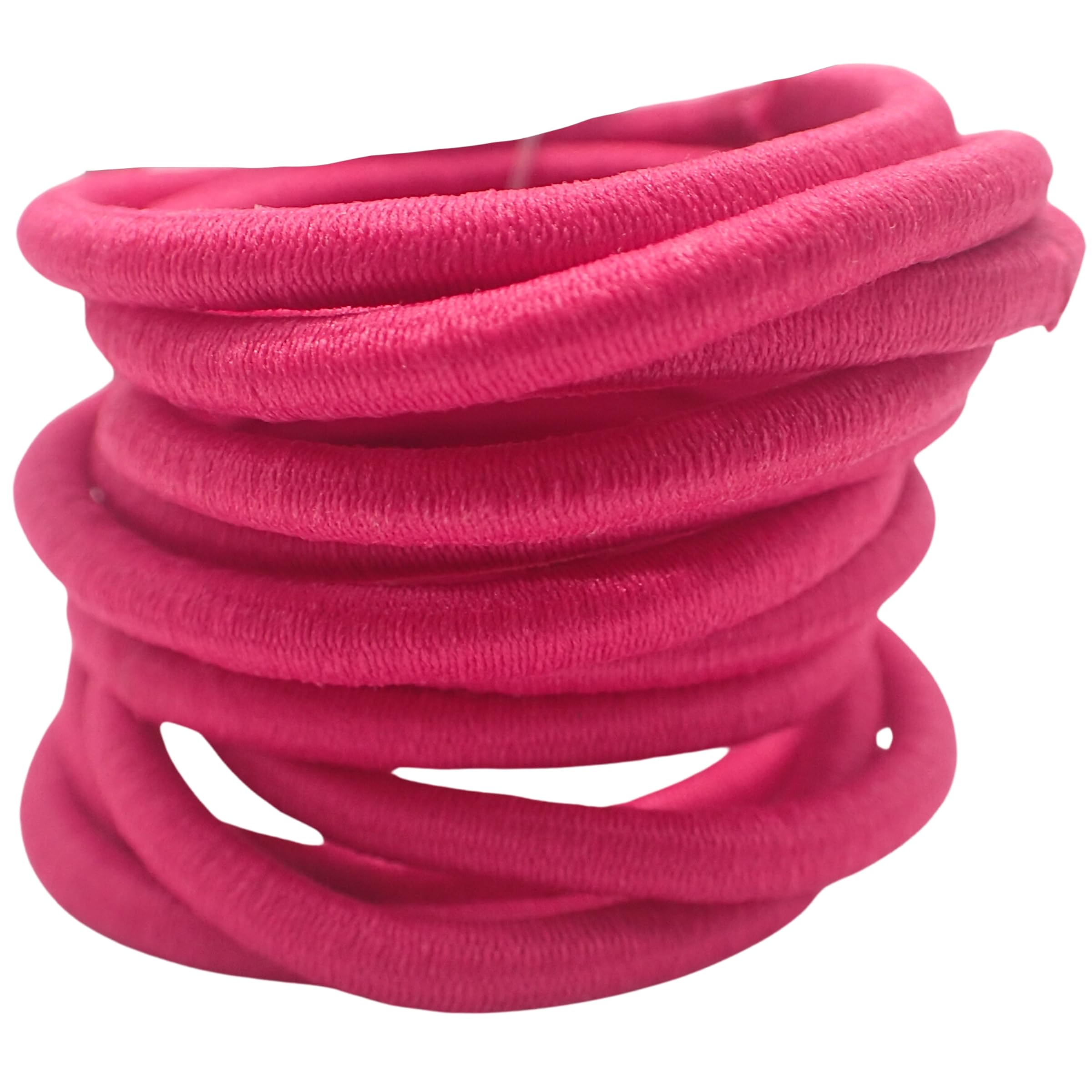 Topkids Accessories Hair Bobbles for Girls and Women Hair Elastics Hair Bands for Girls Hair Ties Ponytail Holders Hair Accessories for Women Rubber Bands for Hair (12pcs Fuchsia)