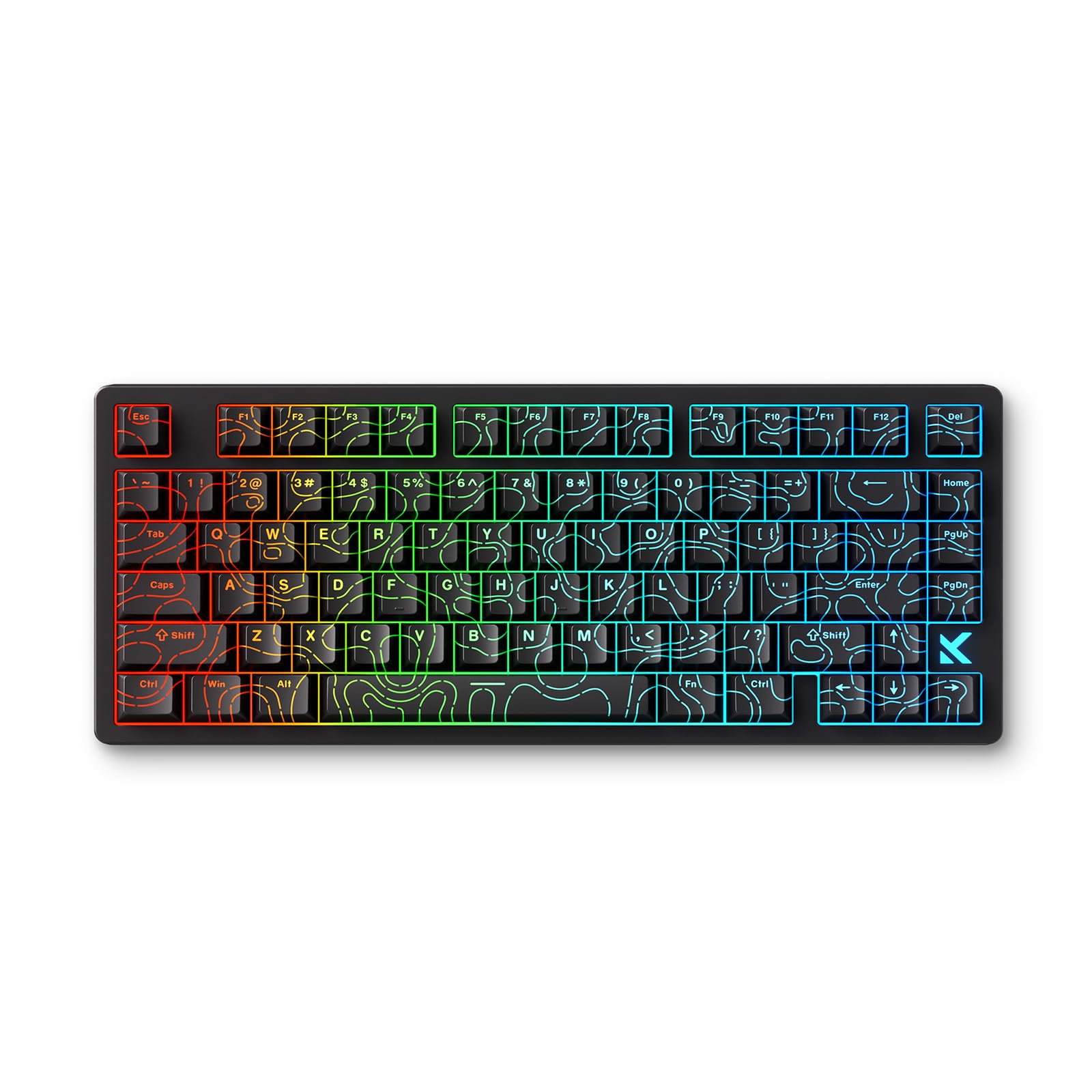 MCHOSE Jet 75 Clavier Gamer, Clavier Magnétique Filaire 75% à Effet Hall, Précision 0,005 mm, 128K Scan Rate, Rapid Trigger, Touches PBT, RGB, Hot Swap,SOCD & Macros Clés, PC/Mac, Noir