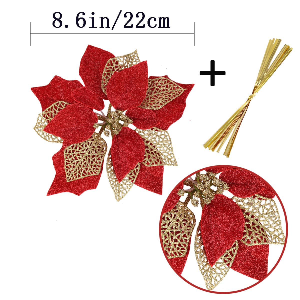 Amazon.co.jp: Blooming Paradise クリスマスツリー飾り 人工花