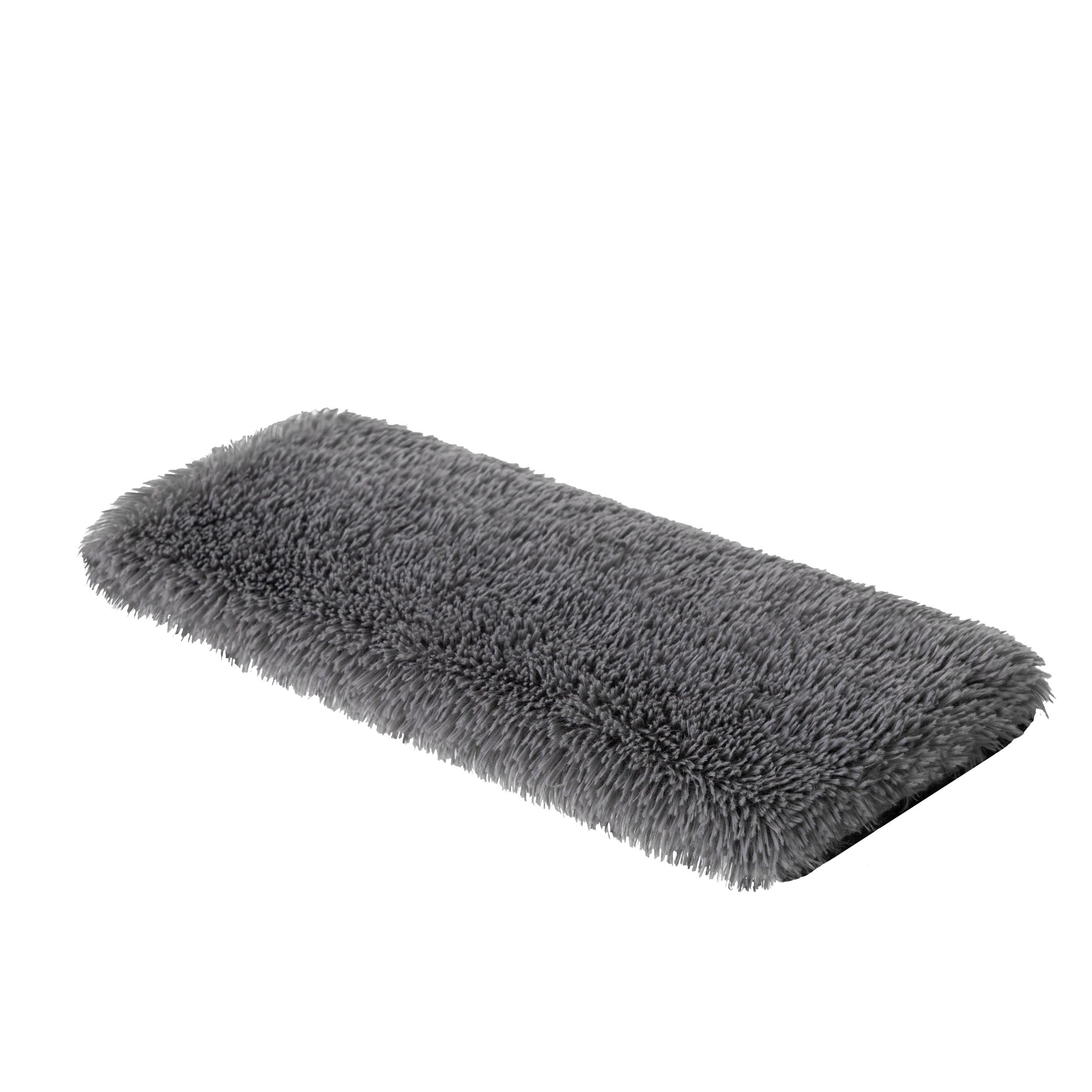 Lit de fenêtre pour chat - Antidérapant - Lit pour chat - Doux et douillet - Couverture auto-chauffante - Housse lavable - 50 x 20 cm - Poils longs gris