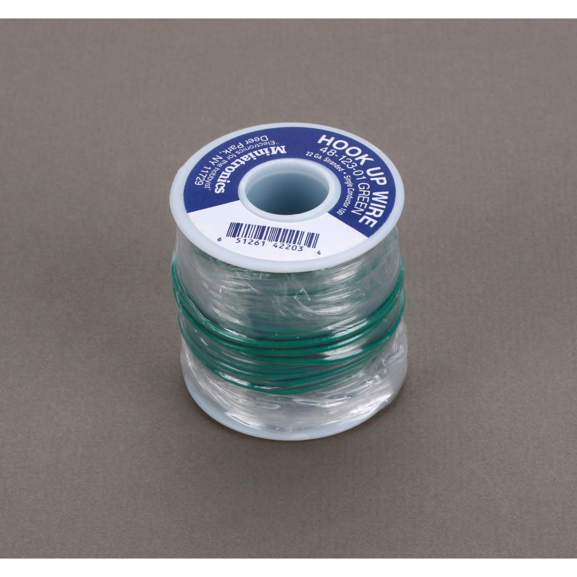 Miniatronics 100' Stranded Wire 22 Gauge, Green