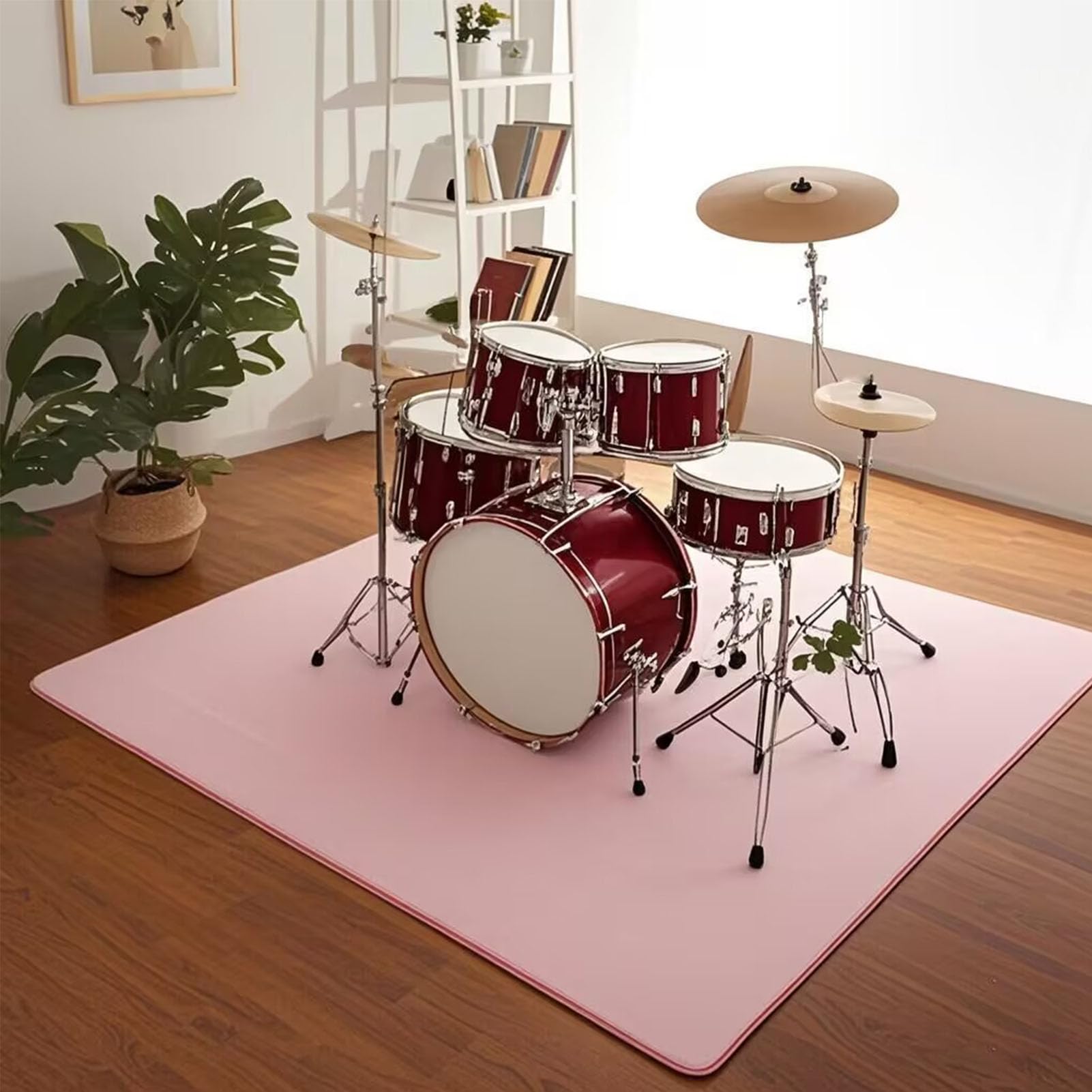 Tappeto professionale insonorizzato per batteria, 180 x 250 cm, antiscivolo, assorbe gli urti, ideale per batteria acustica ed elettronica, bassi e rullanti