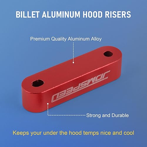 Miniatura 9 de JDMSPEED Anodizado Púrpura Capó Espaciador Elevador De Capó 34" Reemplazo Para Honda Civic CRX Del Sol Acura Integra