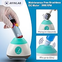 Vista 4 de Mezclador Vortex, mezclador de vórtice de laboratorio con función táctil, agitador de esmalte de uñas, agitador automático para mezcla