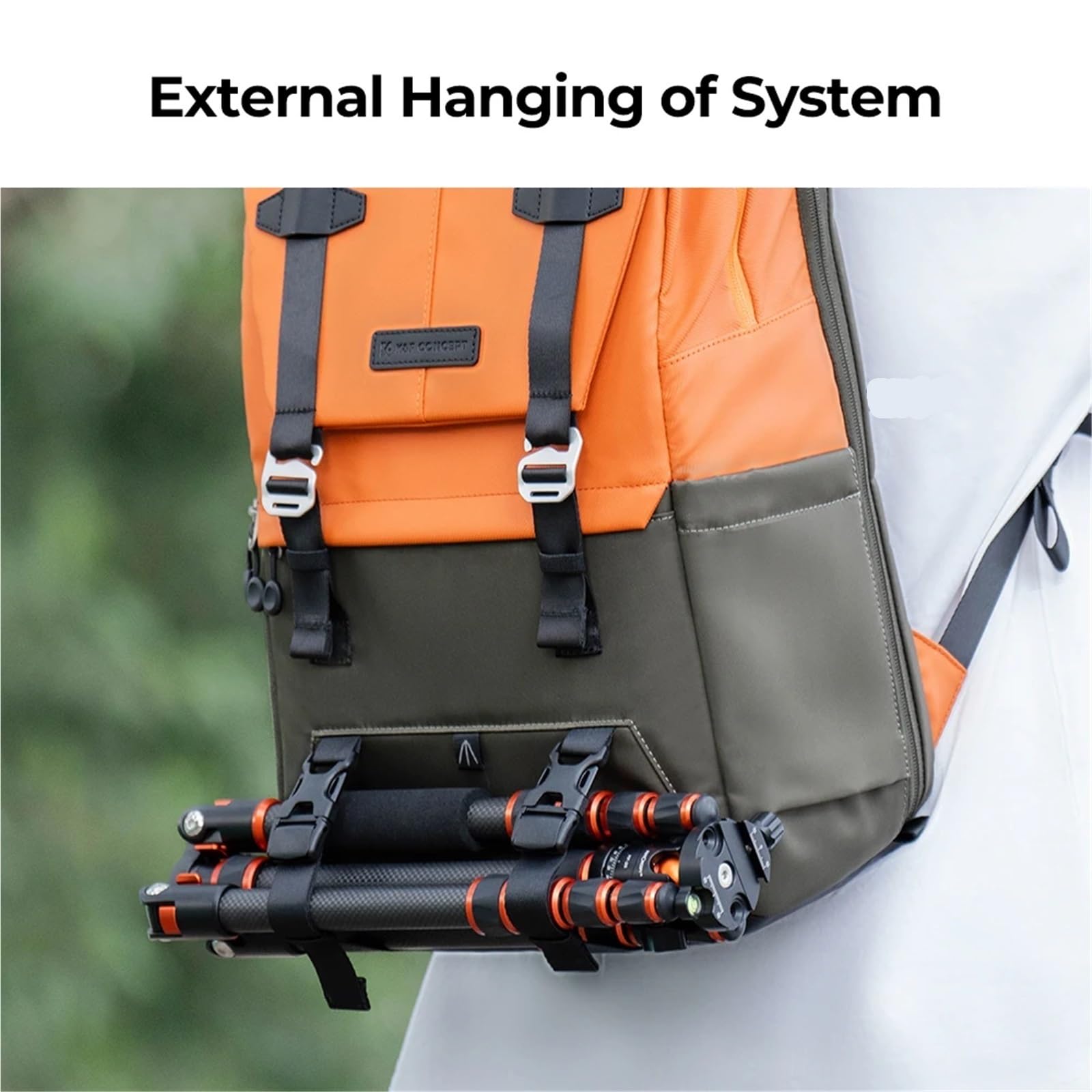 Bolsa Para Cámara Mochila for cámara con cubierta for lluvia, bolsa for fotografía de viaje al aire libre, puede llevar un trípode lateral, diseño ergonómico de acceso rápido Para Cámaras(Orange)
