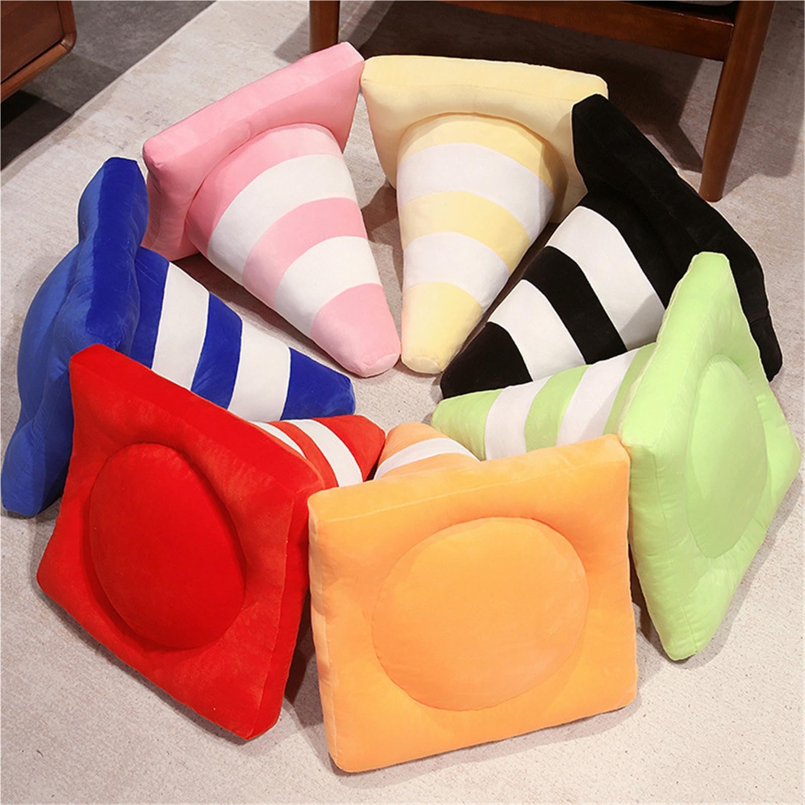Peluche Cône De Signalisation & Pneu - Coussin Jouet Déco Chantier - 45 Cm