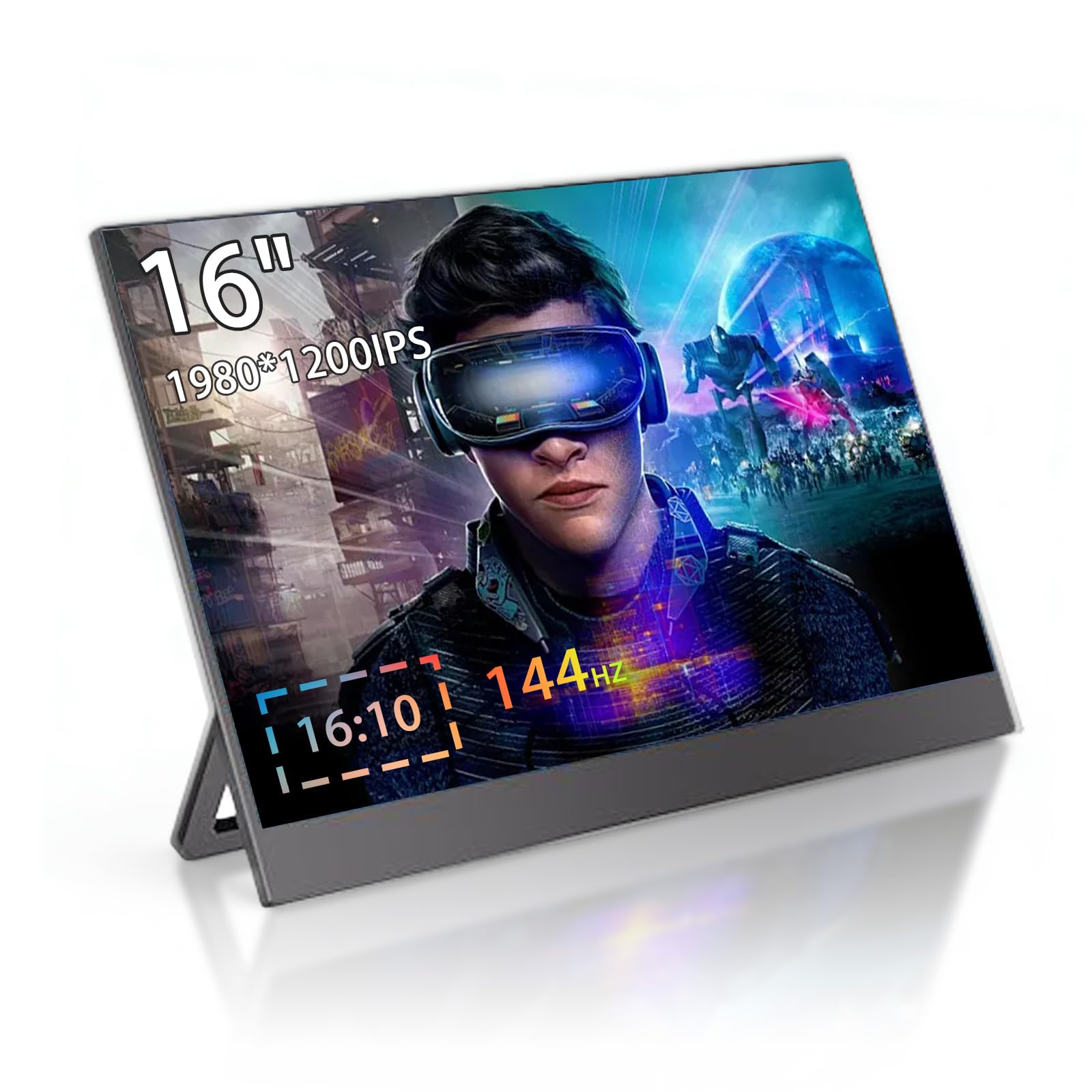 Amazon.com: JSHIX Portable Monitor, 16-inch 144 Hz Screen, 1200P