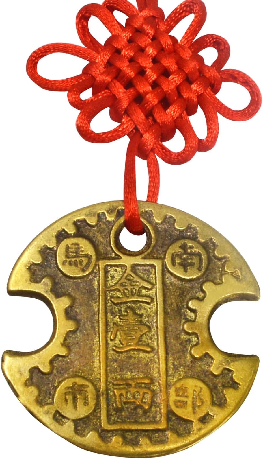Feng Shui Nanbu Wealth Lock Coin Amulet Charm + One Free Red String Bracelet SKU:Y1005