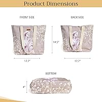 Vista 42 de Maison d' Hermine Bolsa de lona para mujer, bolsa de lona de algodón reutilizable para el hombro, bolsas de comestibles a granel con asa para 01