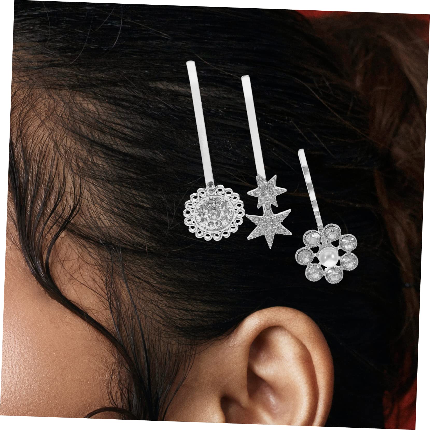 FRCOLOR 40 Piezas De Con Tachuelas Ranura Chaqueta Bobby Pin Tocado Nupcial Novia Accesorio Para El Cabello Accesorio Para El Cabello Para Las Mujeres Clip De Pelo Nupcial Niña