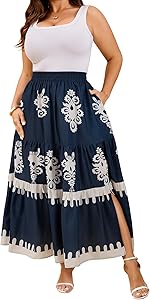Floral Maxi Skirt Summer