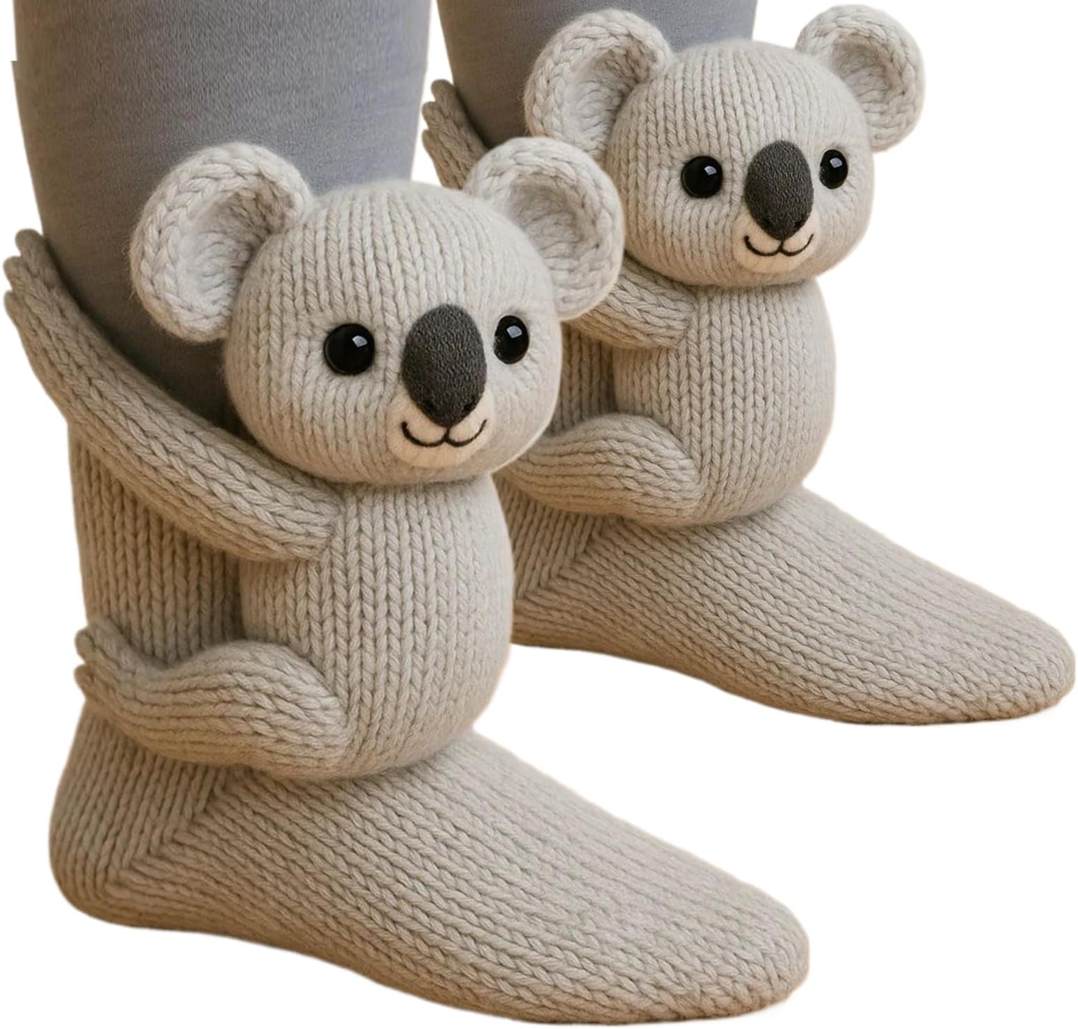 Animal Socks Women Teenage Girl gift Warm And Soft Novelty 3D Knit Funny Sloth Animal Hugging Socks, Christmas Decor