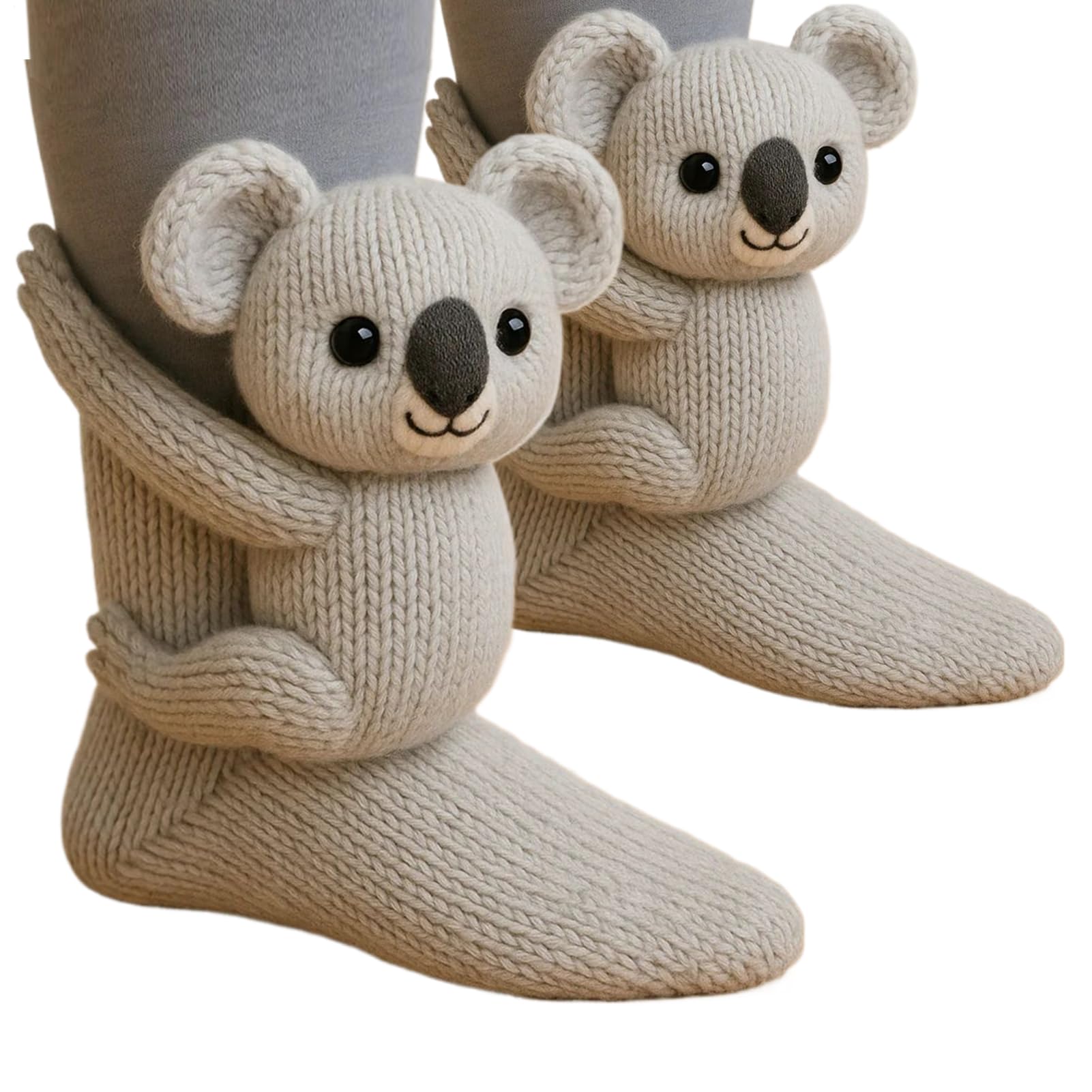 Animal Socks Women Teenage Girl gift Warm And Soft Novelty 3D Knit Funny Sloth Animal Hugging Socks, Christmas Decor