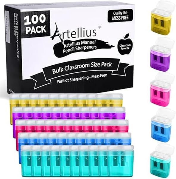 Artellius Lot de 100 Taille-Crayons Manuels