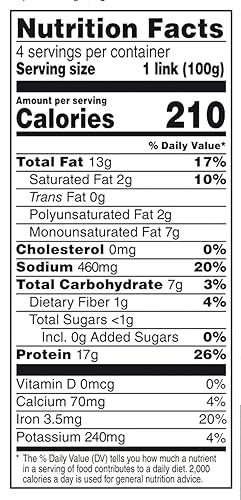 Miniatura 3 de Beyond Meat Beyond Salchicha a base de plantas de salchichas enlaces Brat Original 14 oz