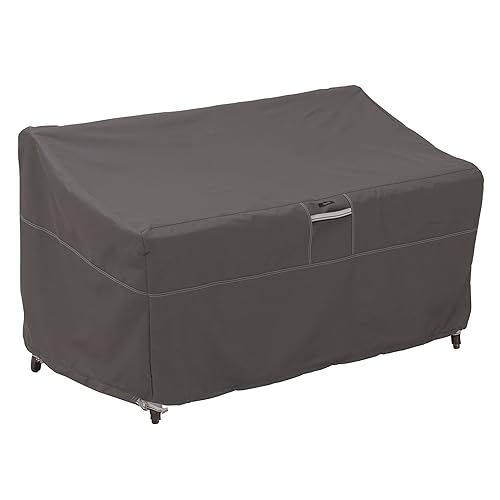 Classic Accessories Ravenna Water-Resistant 58 Inch Patio Sofa/Loveseat Cover,Small-Taupe, Patio
