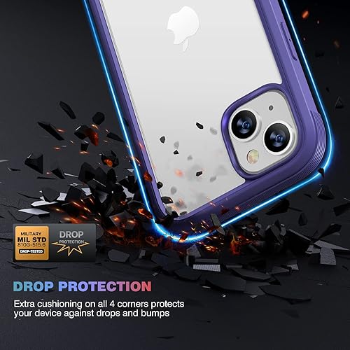 Miniatura 887 de Diaclara - Funda diseñada para iPhone 14 Pro Max, resistente, de cuerpo completo, con protector de pantalla sensible al tacto y antiarañazos + Blanco