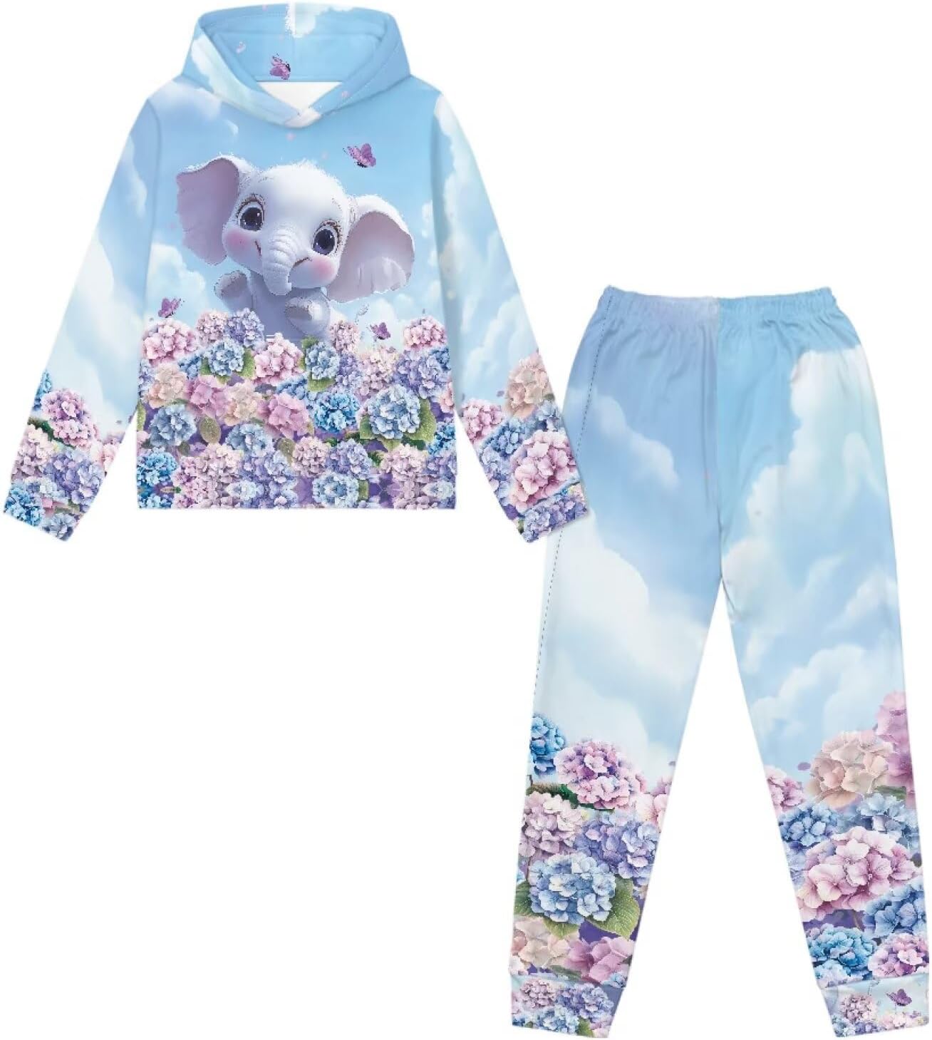 Girls Sweatsuit 2 Piece Sweatpants Set for Girls 7-14 Years Long Sleeve Sweatshirts with Pockets for Fall Winter