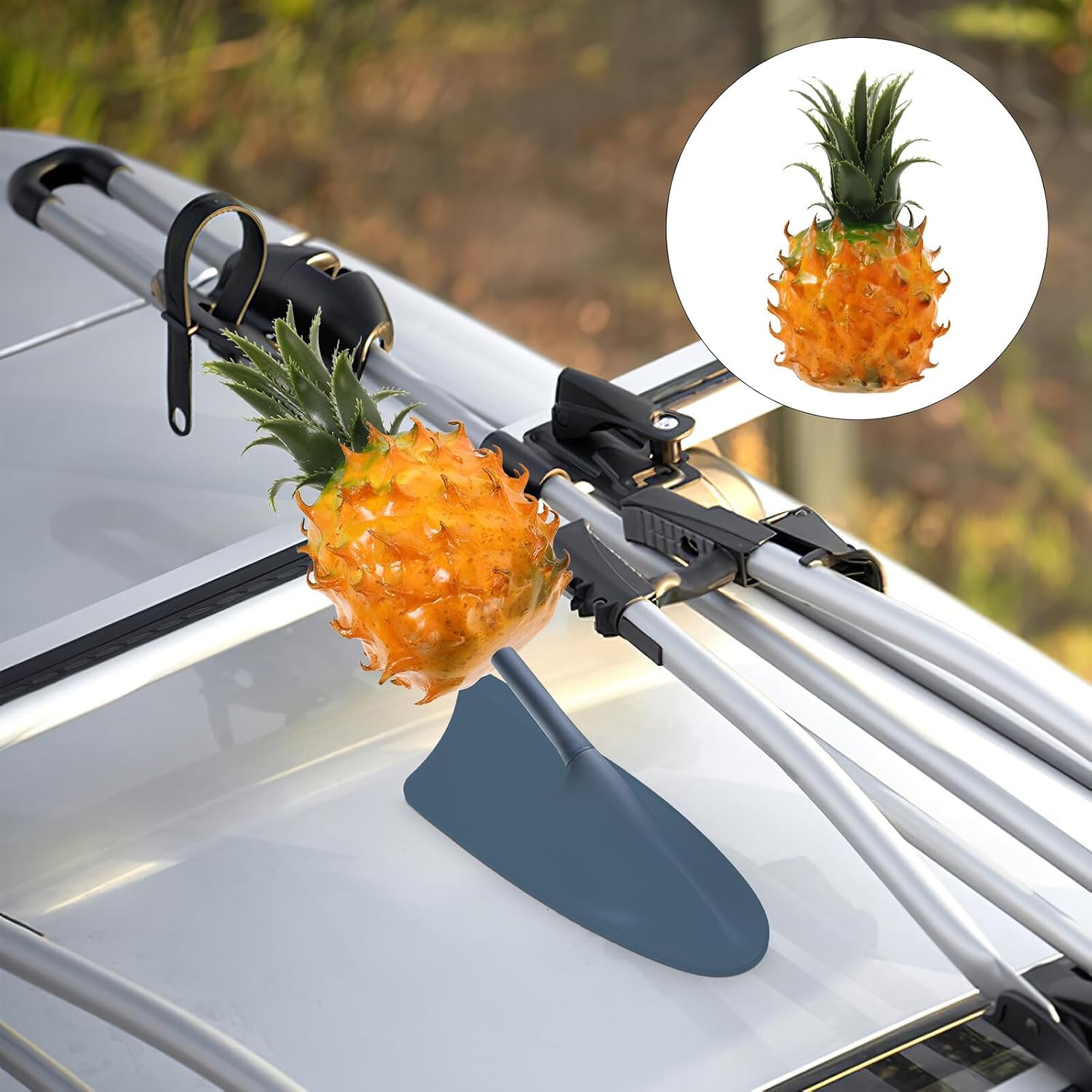 Alipis Cute Pineapple Car Antenna Decorative Topper Foam Car Roof Ornament Wear-Resistant Exterior Accessory Easy to Install Vehicle Decoration