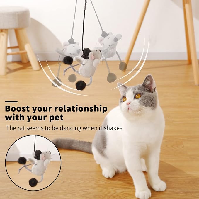 Juguete Interactivo para Gatos Varita con Ratoncito miniatura 4