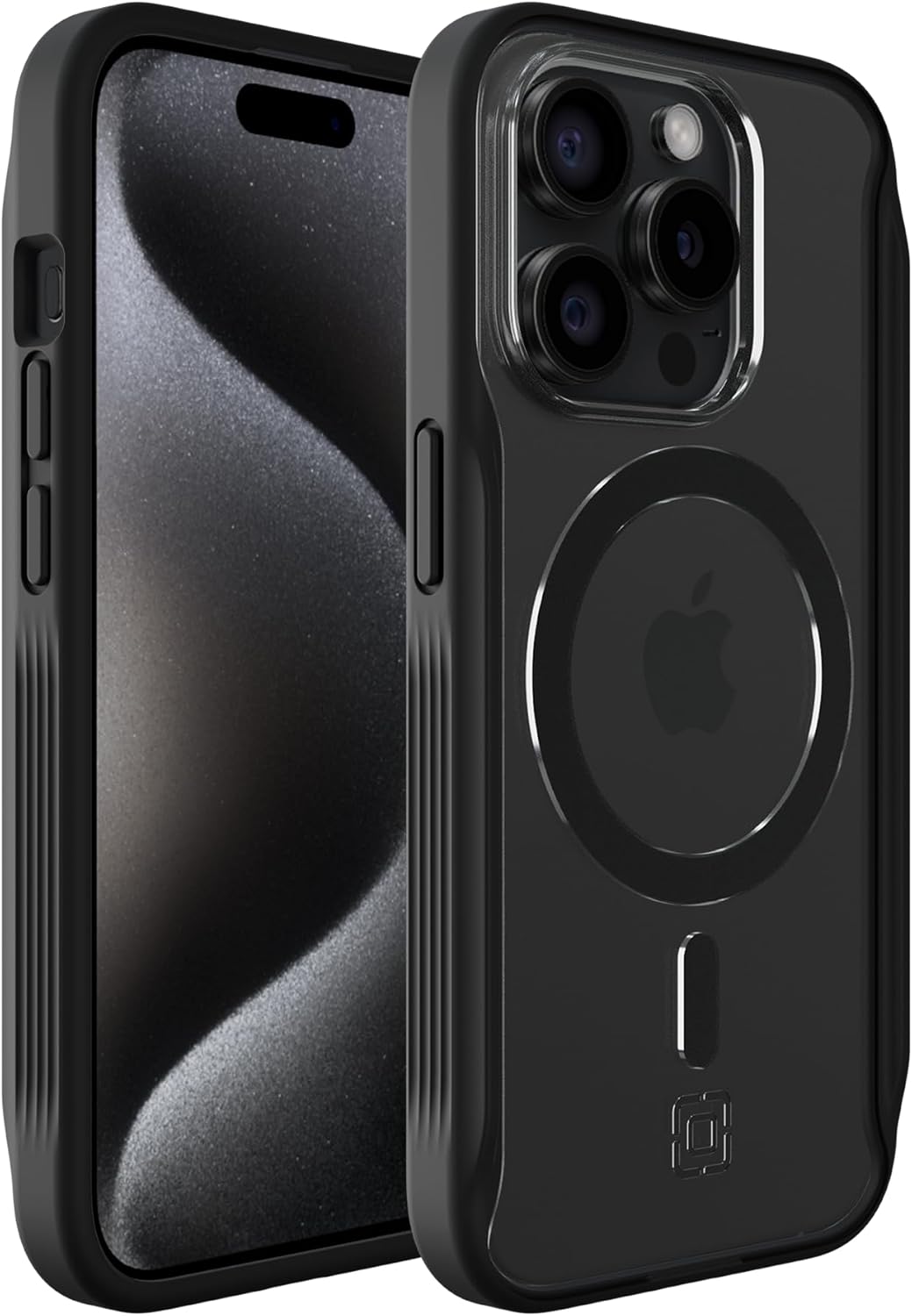 Incipio AeroGrip for MagSafe iPhone 15 Pro Phone Case - Ergonomic Grip and Impact Technology iPhone Case - 16ft Drop Tested Protection + Scratch Resistant - 5G & Wireless Compatible (Stealth Black)