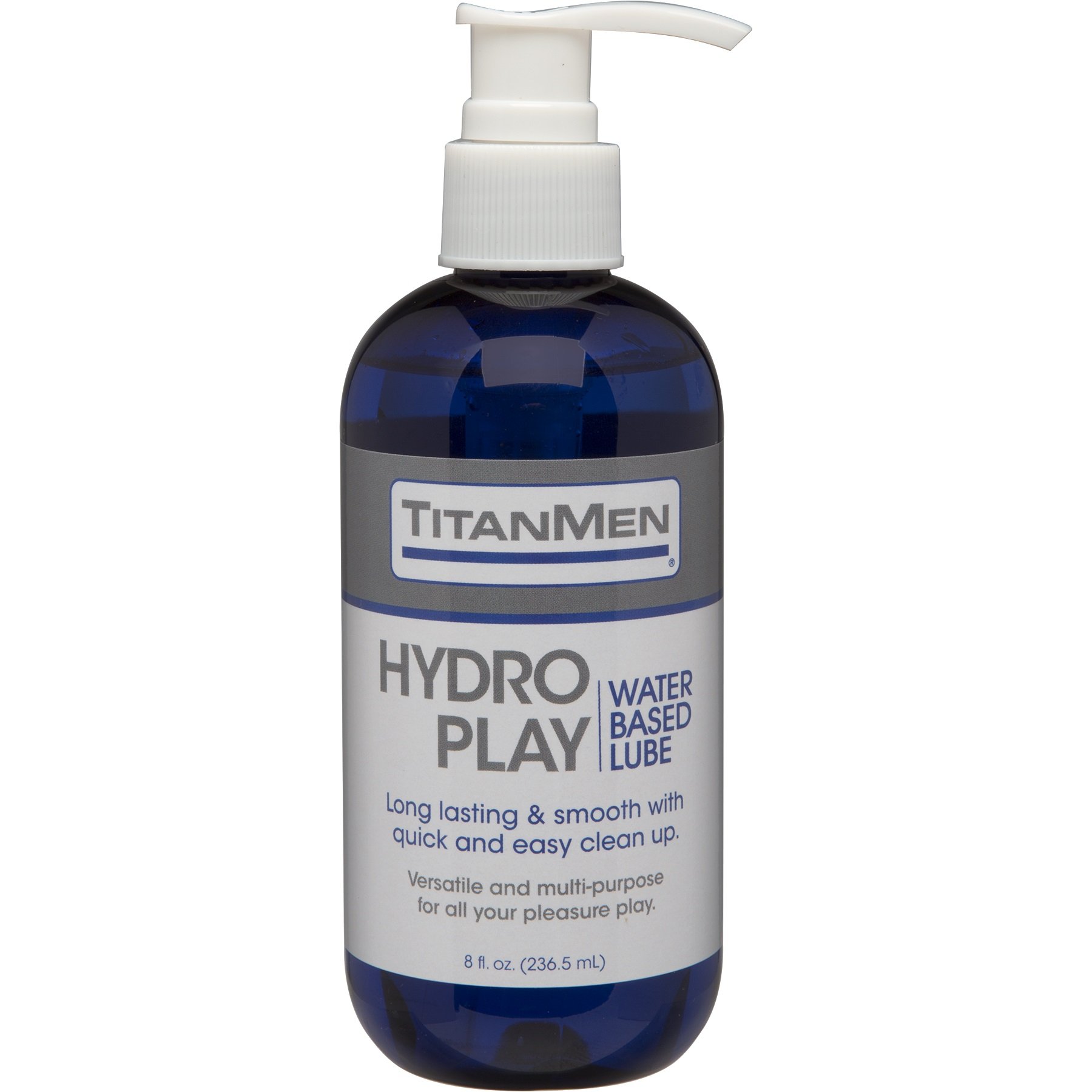 Doc Johnson TitanMen - Hydro Play Water Based Lube - Long lasting & Smooth with quick & easy clean up - Versatile and multi-purpose for all your pleasure play - 8 fl oz (236.5 mL)