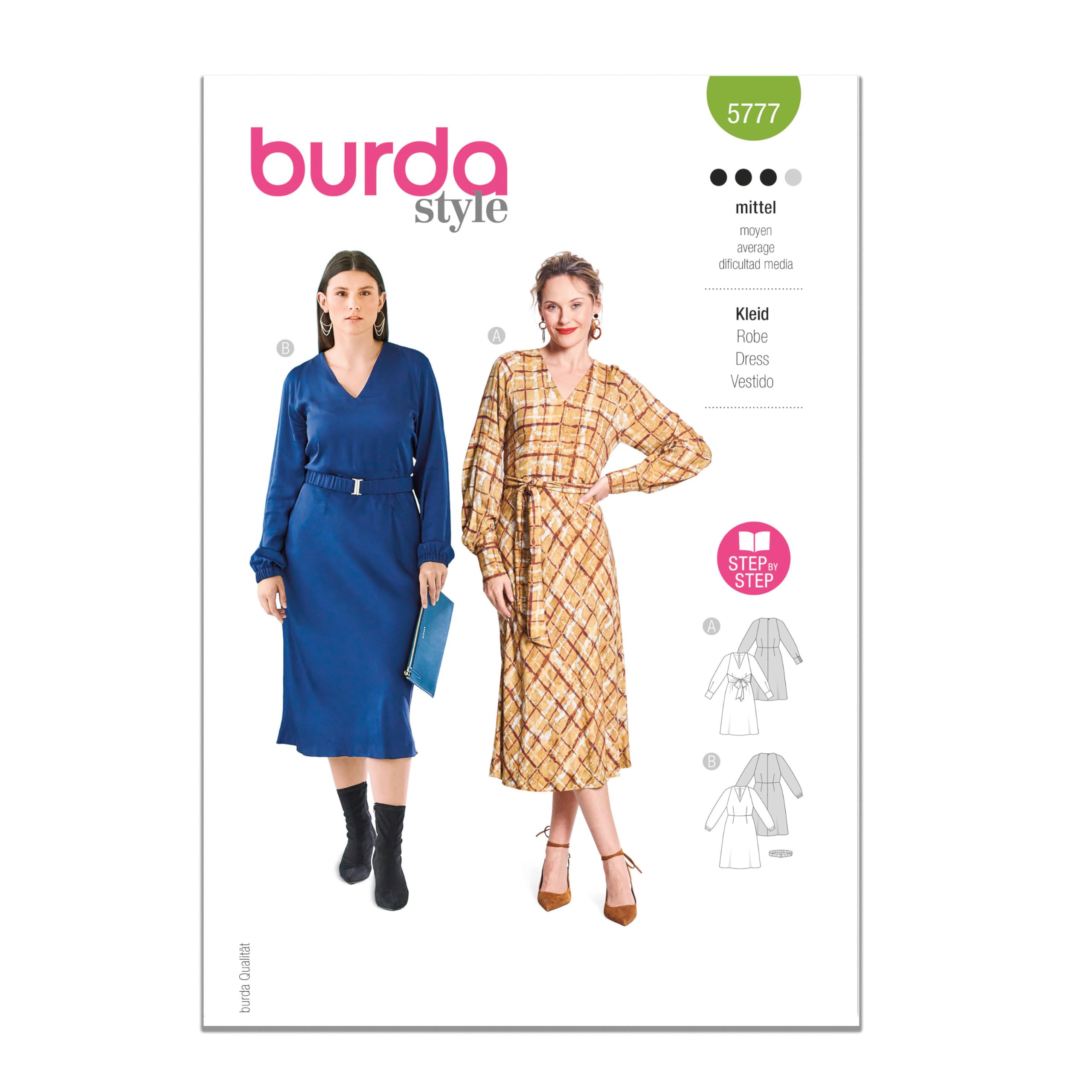 Burda Style Sewing Pattern B5777 Misses' Dress