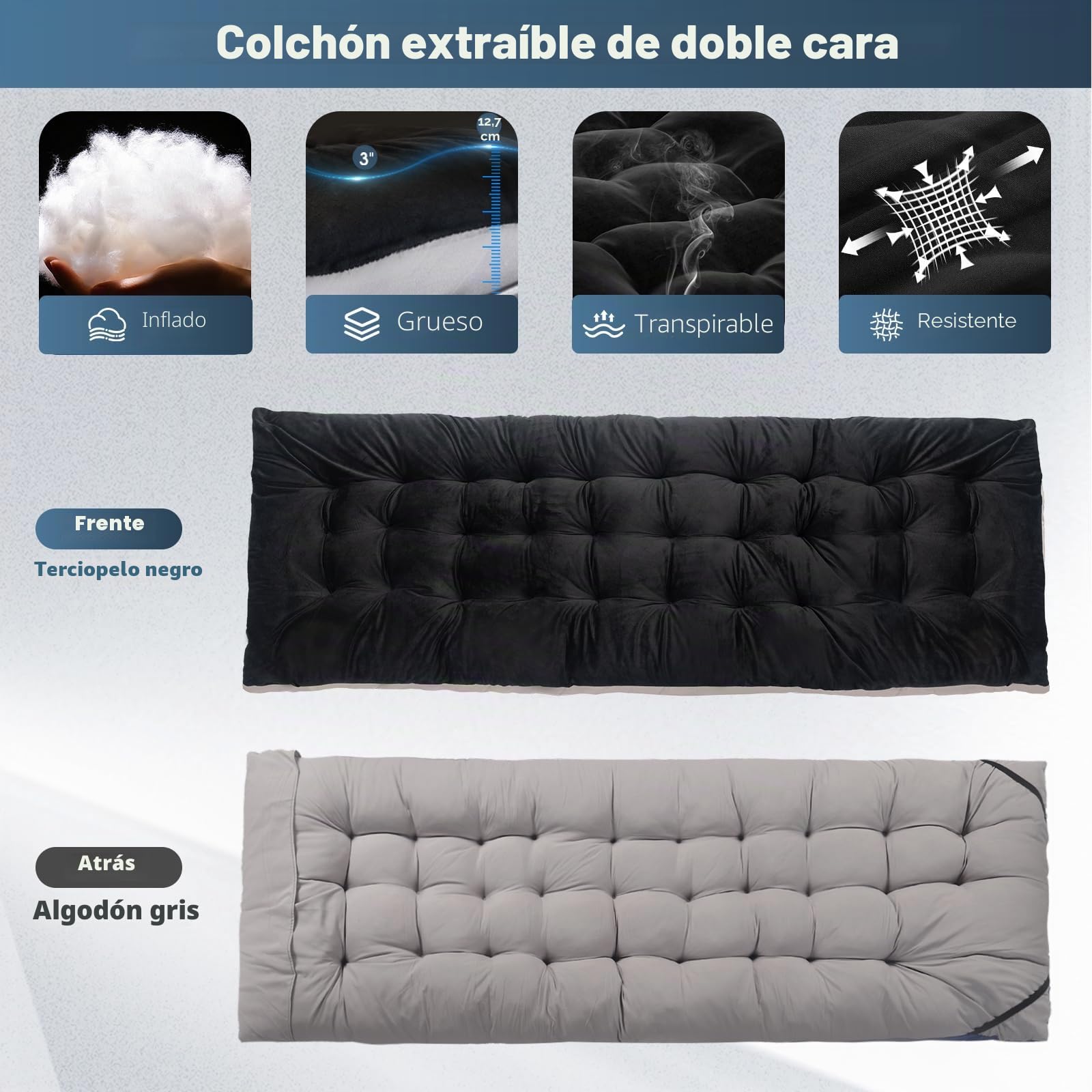 Cama de Camping para Adultos con cojín cómodo: Cama Plegable con colchón, Cuna de Camping portátil y compacta con Bolsa de Almacenamiento para Dormir, para Viajes al Aire Libre