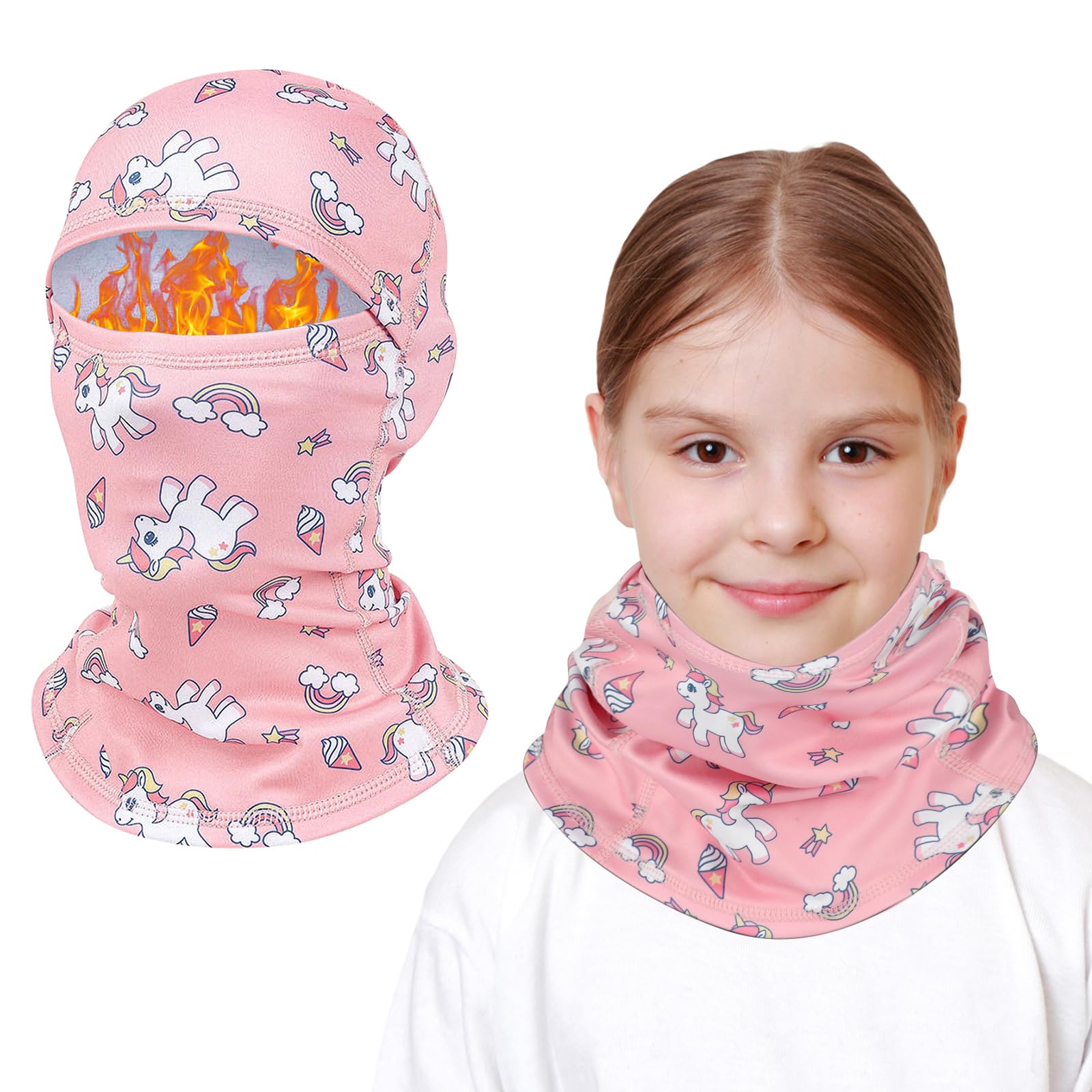 Dziecięca kominiarka zimowa, wielofunkcyjna, wiatroszczelna, z polaru, ciepła maska narciarska, do jazdy na rowerze, pod kaskiem, maska sztormowa, czapka z ocieplaczem na szyję, dla chłopców i
