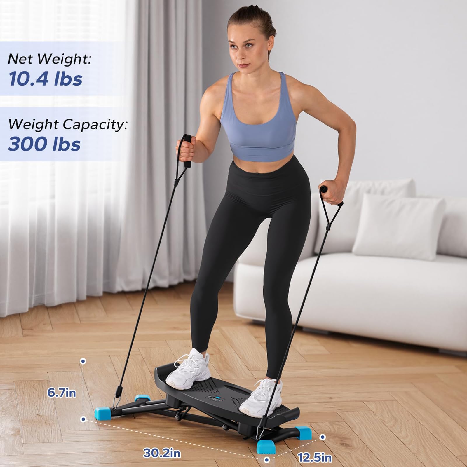 Machine d'entraînement de ski simulée, machine d'exercice pour les jambes, équipement d'exercice pour machine à ski à hauteur réglable, tapis de planche coulissante, équipement d'exercice aérobique