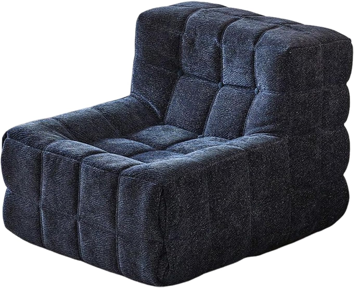 Compact Modern Sectional Sofa with Ottoman Space-Saving Armchair Easy Assembly Single Seat Couch for Living Room Stylish Compressed Packaging Ideal for Small Spaces